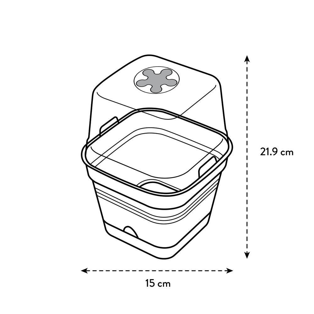 Green Basics Growpot Square Allin1 15