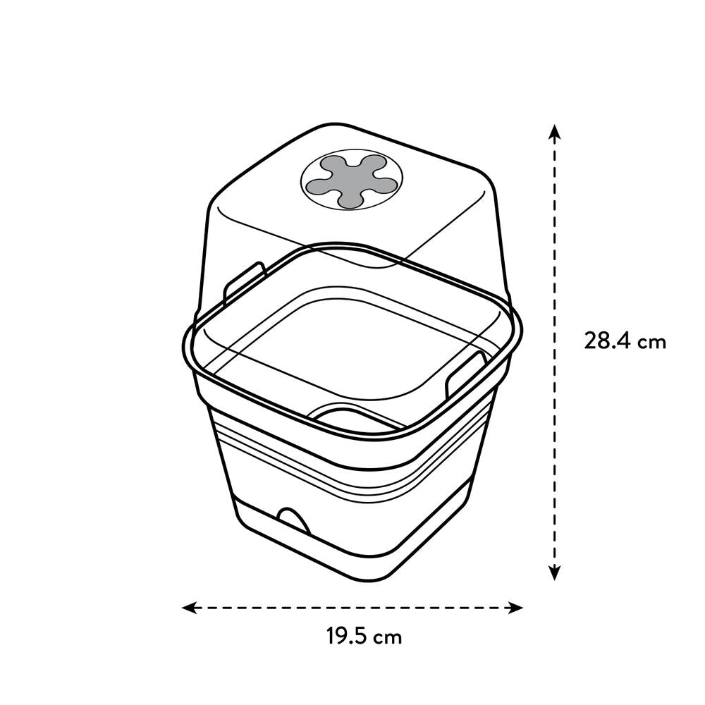 Green Basics Growpot Square Allin1 20