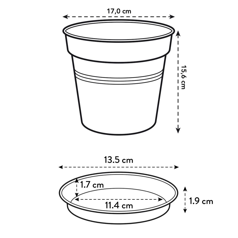 BNDL Gb Growpot 17+ Saucer 14 X 5